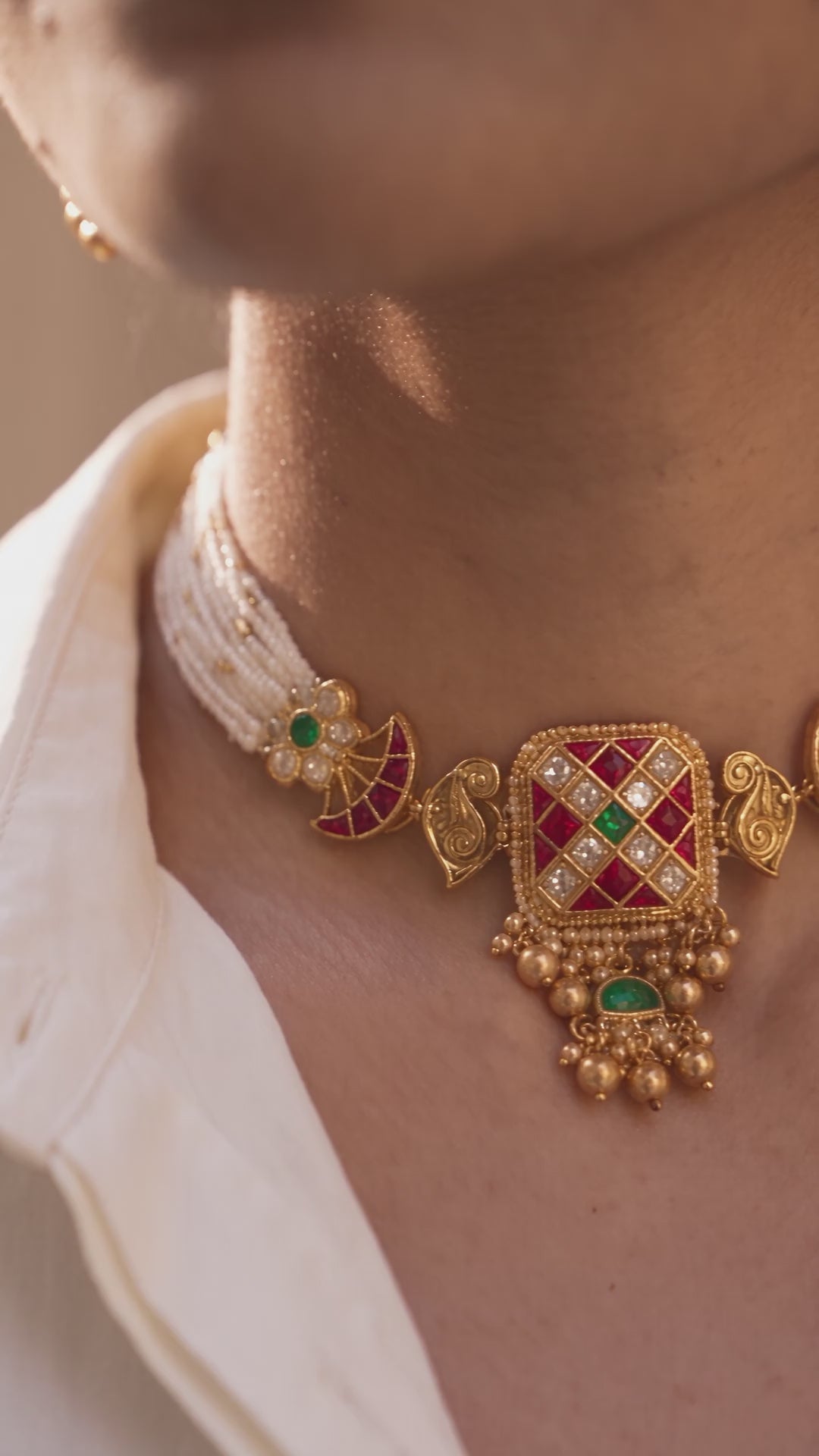 Rang — Multicolor Jadau Kundan Choker Set